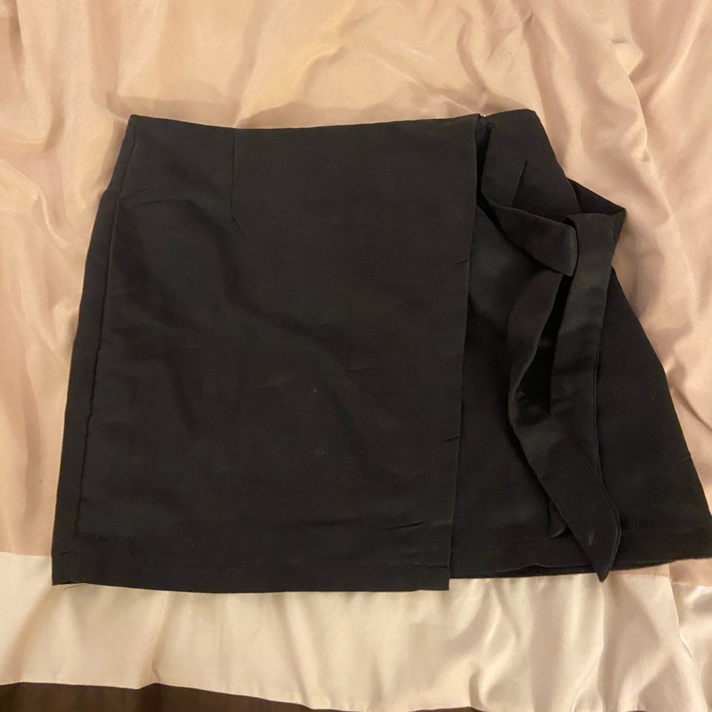Boohoo Suede wrap skirt